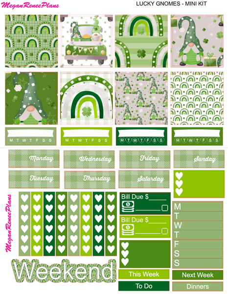 Lucky Gnomes Mini Kit - 2 page Weekly Kit