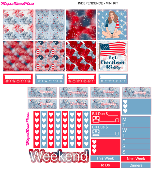 Independence Day Mini Kit - 2 page Weekly Kit