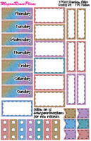 Rainbow Glitter Weekly Kit for TPC Nation Planner