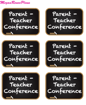 Parent Teacher Conference Mini Sheet - MeganReneePlans