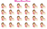 Sleepover Boy or Girl multiple hair colors Matte Planner Stickers - MeganReneePlans
