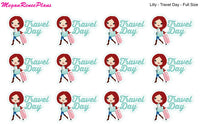 Travel / Traveling / Travel Day Functional Character Planner Stickers - MeganReneePlans