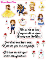 Beauty and the Beast Inspired Deco and Quote Mini Sheet - MeganReneePlans