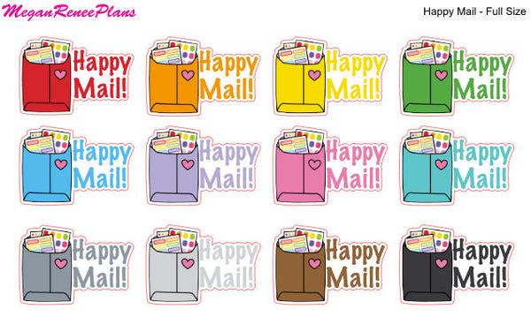 Happy Mail Matte Planner Stickers - MeganReneePlans