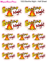 Bonfire Night Functional Matte Planner Stickers