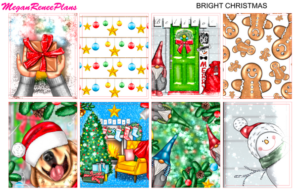 Bright Christmas Mini Kit - 2 page Weekly Kit