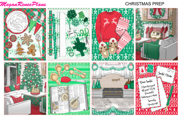 Christmas Prep Weekly Planner Sticker Kit