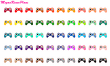 Video Game Gamer Controllers  Functional Matte Planner Stickers