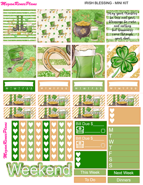 Irish Blessing Mini Kit - 2 page Weekly Kit