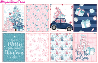 Pink Christmas Weekly Kit for the Erin Condren Life Planner Vertical - MeganReneePlans