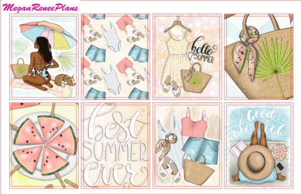 Summer Days Weekly Kit for the Classic Happy Planner - MeganReneePlans