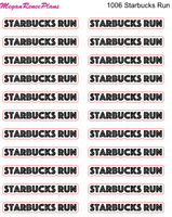 Starbucks Run Matte Planner Stickers