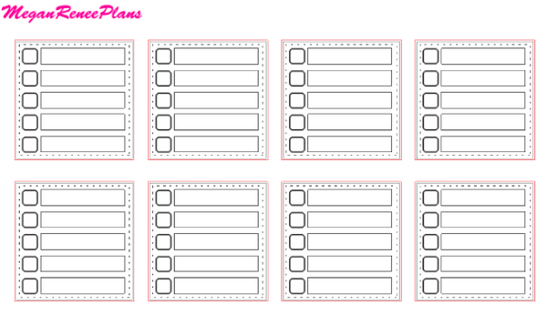 Customized Blank Checkboxes