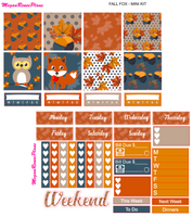 Fall Fox Mini Kit - 2 page Weekly Kit