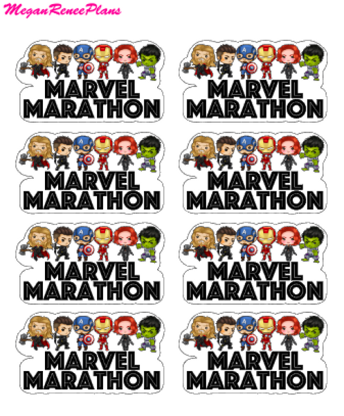 Super Hero Movie Marathon Mini Deco Sheet