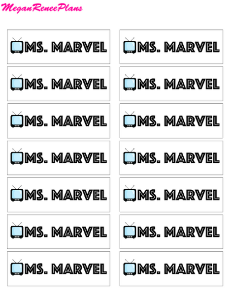 Ms Marvel Watching Tracker Mini Deco Sheet