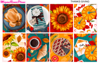 Thanks Giving Weekly Planner Sticker Kit