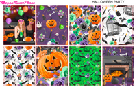 Halloween Party Weekly Planner Sticker Kit