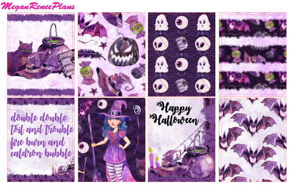 Purple Halloween HOBONICHI WEEKS 2 page Kit