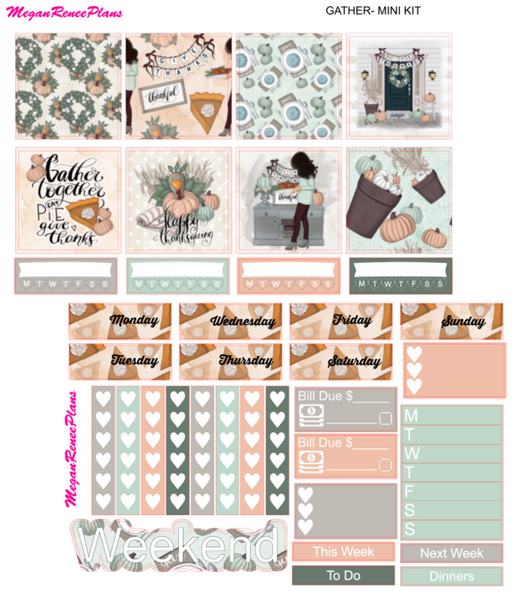 Gather Together Mini Kit - 2 page Weekly Kit