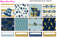 Happy Birthday (Blue) Mini Kit - 2 page Weekly Kit