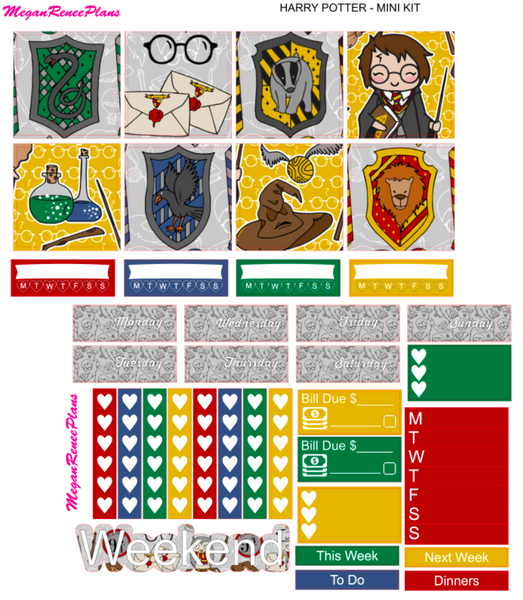 Harry Potter Mini Kit - 2 page Weekly Kit