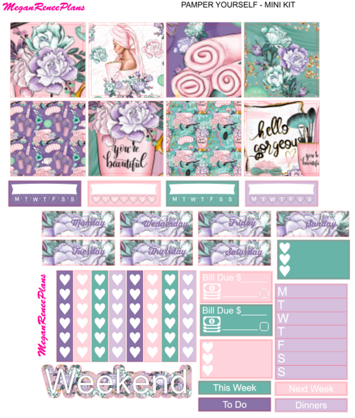 Pamper Yourself Mini Kit - 2 page Weekly Kit