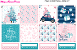 Pink Christmas Mini Kit - 2 page Weekly Kit