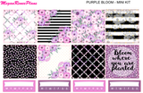 Purple Bloom Mini Kit - 2 page Weekly Kit