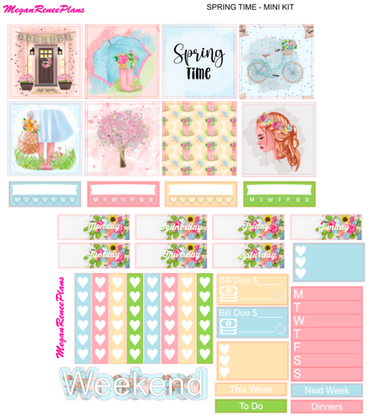 Spring Time Mini Kit - 2 page Weekly Kit