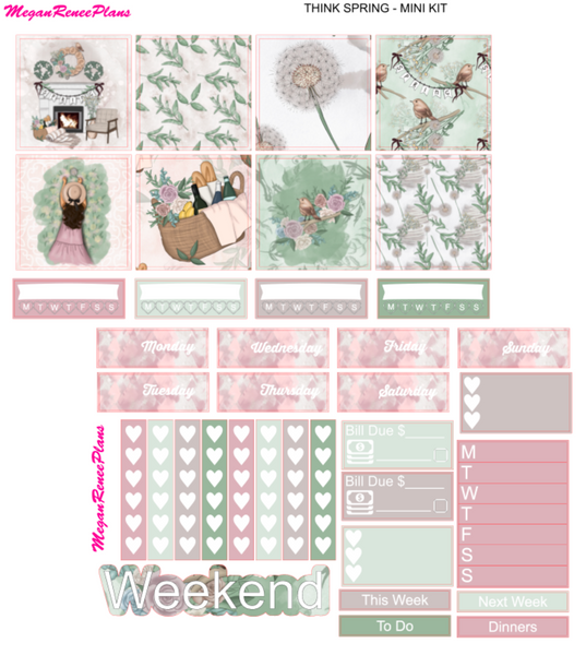 Think Spring Mini Kit - 2 page Weekly Kit