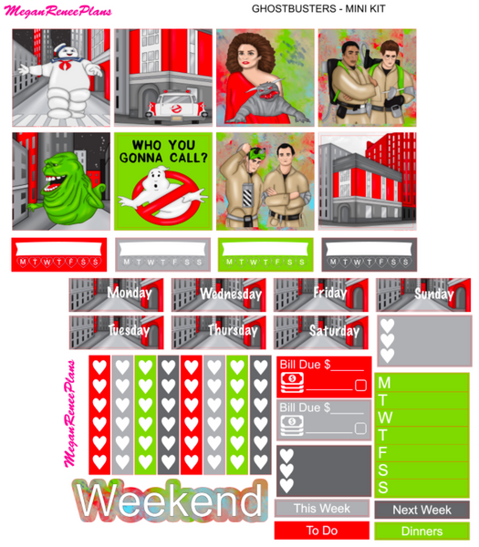 Who You Gonna Call Mini Kit - 2 page Weekly Kit