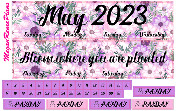 May 2023 Monthly View Planner Kit for the Erin Condren Life Planner