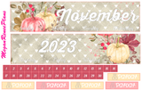 November 2023 Monthly View Planner Kit for the Erin Condren Life Planner