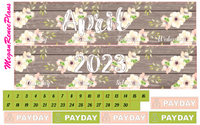 April 2023 Monthly View Planner Kit for the Classic Happy Planner - Floral