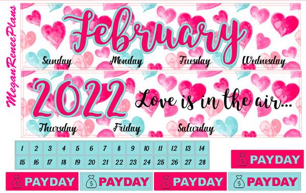 February 2023 Monthly View Planner Kit for the Classic Happy Planner