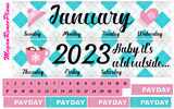 JANUARY 2023 MONTHLY VIEW KIT FOR THE CLASSIC HAPPY PLANNER