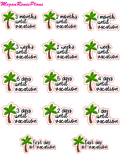 Beach Vacation Countdown - Mini Sheet - MeganReneePlans