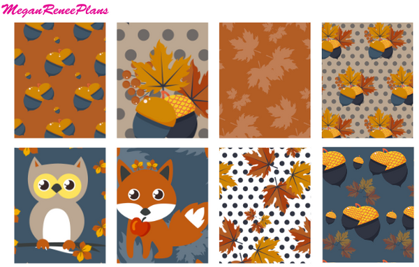 Fall Fox Autumn Owl Weekly - FULL BOXES ONLY - MeganReneePlans