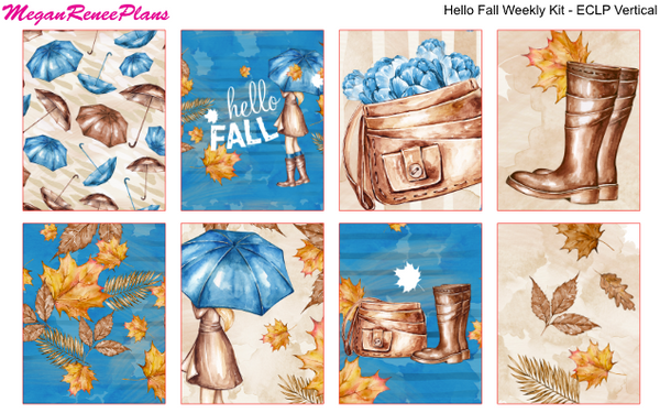 Hello Fall Weekly Kit for the Erin Condren Life Planner Vertical - MeganReneePlans