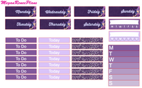 Purple Halloween Weekly Kit for the Erin Condren Life Planner Vertical - MeganReneePlans