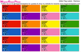 Glitter Flag Labels - Rainbow Color Scheme - MeganReneePlans