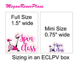 Spin Class Matte Planner Stickers - MeganReneePlans