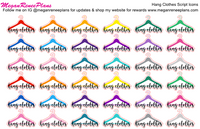 Hang Clothes Script Planner Stickers - MeganReneePlans