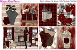 Warm & Cozy Buffalo Plaid FULL BOXES ONLY (ECLP Horizontal) multiple planner sizes available - MeganReneePlans