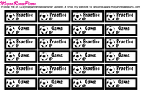 Soccer Practice / Soccer Game Planner Stickers - MeganReneePlans