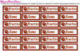 Football Practice / Football Game Planner Stickers - MeganReneePlans