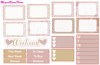 Rose Gold Love Weekly Kit for the Classic Happy Planner - MeganReneePlans