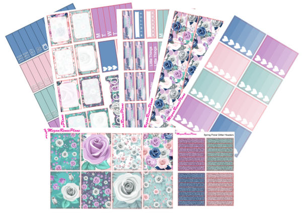 Spring Floral Weekly Kit for the Classic Happy Planner - MeganReneePlans