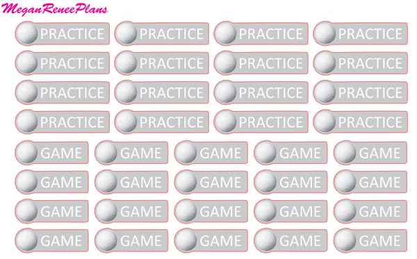Golf Practice Golf Game functional stickers - MeganReneePlans